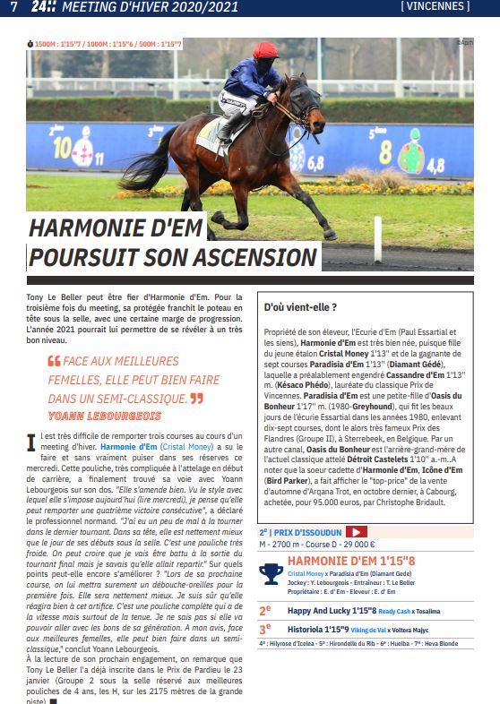 Harmonie dem le trot 3012